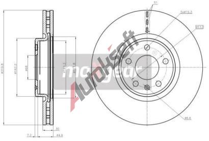 MAXGEAR Brzdov kotou - 320 mm MXG 19-2252, 19-2252
