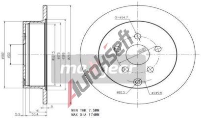MAXGEAR Brzdov kotou - 269 mm MXG 19-2266, 19-2266