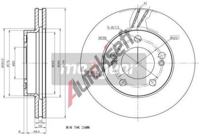 MAXGEAR Brzdov kotou - 294 mm MXG 19-2270, 19-2270