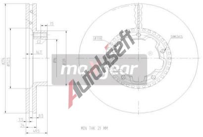 MAXGEAR Brzdov kotou - 276 mm MXG 19-2272, 19-2272
