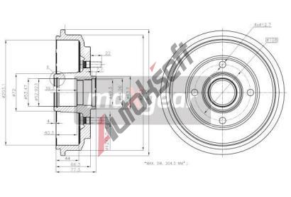 MAXGEAR Brzdov buben MXG 19-2316, 19-2316