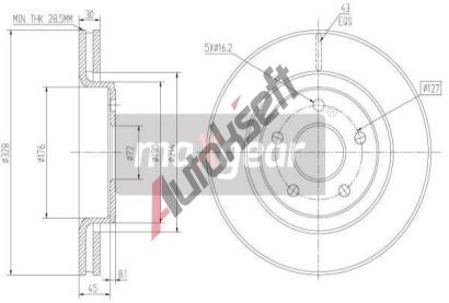 MAXGEAR Brzdov kotou - 328 mm MXG 19-2323, 19-2323