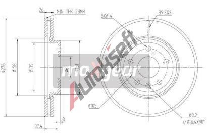 MAXGEAR Brzdov kotou - 276 mm MXG 19-2334, 19-2334