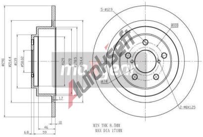 MAXGEAR Brzdov kotou - 290 mm MXG 19-2357, 19-2357
