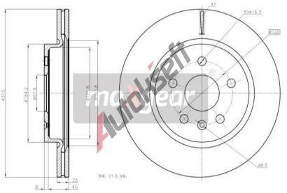 MAXGEAR Brzdov kotou - 315 mm MXG 19-2368, 19-2368