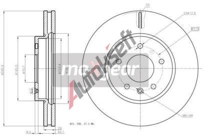 MAXGEAR Brzdov kotou - 296 mm MXG 19-2369, 19-2369