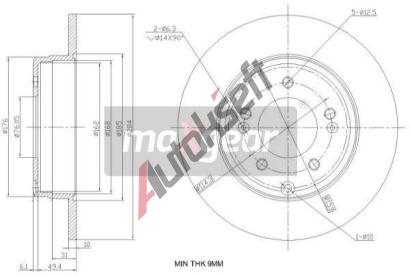 MAXGEAR Brzdov kotou - 284 mm MXG 19-2382, 19-2382