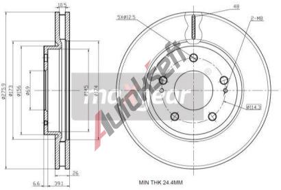 MAXGEAR Brzdov kotou - 276 mm MXG 19-2388, 19-2388