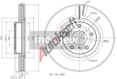 MAXGEAR Brzdový kotouč - 320 mm MXG 19-2407, 19-2407 MAXGEAR Brzdový kotouč - 320 mm MXG 19-2407, 19-2407