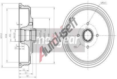 MAXGEAR Brzdov buben MXG 19-2425, 19-2425