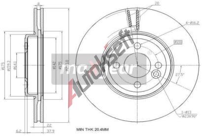 MAXGEAR Brzdov kotou - 294 mm MXG 19-2456, 19-2456