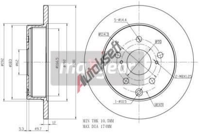 MAXGEAR Brzdov� kotou� - 281 mm MXG 19-2466MAX, 19-2466MAX