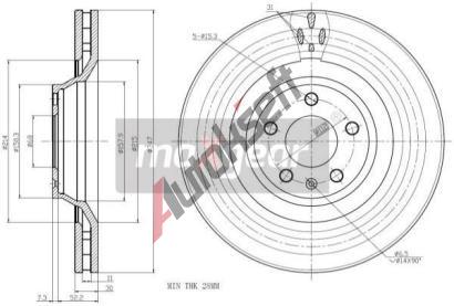 MAXGEAR Brzdov kotou - 347 mm MXG 19-2492, 19-2492