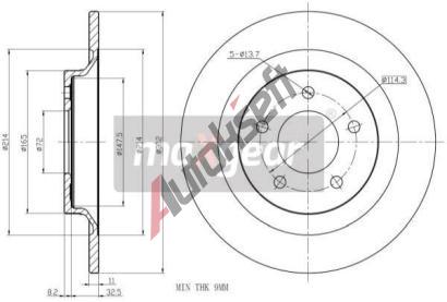 MAXGEAR Brzdov kotou - 302 mm MXG 19-2497, 19-2497