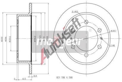 MAXGEAR Brzdov kotou - 299 mm MXG 19-2526, 19-2526
