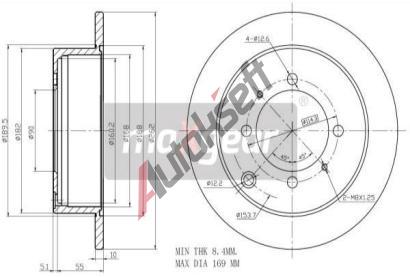 MAXGEAR Brzdov kotou - 262 mm MXG 19-2557, 19-2557