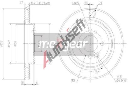 MAXGEAR Brzdov kotou - 276 mm MXG 19-2564, 19-2564