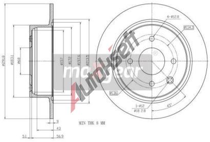 MAXGEAR Brzdov kotou - 292 mm MXG 19-2792, 19-2792