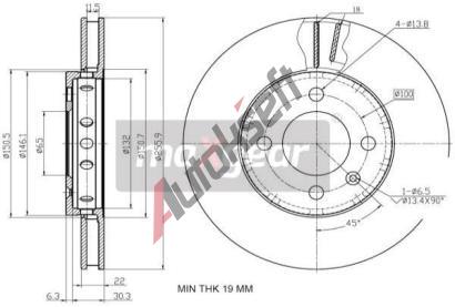 MAXGEAR Brzdov kotou - 256 mm MXG 19-2856, 19-2856