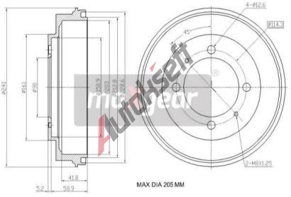 MAXGEAR Brzdov buben MXG 19-3194, 19-3194