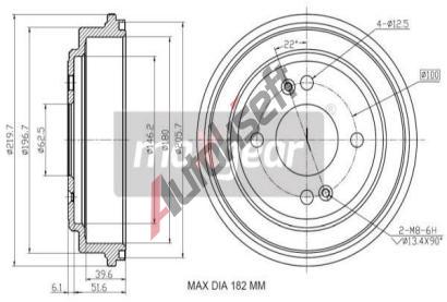MAXGEAR Brzdov buben MXG 19-3198, 19-3198
