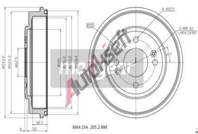 MAXGEAR Brzdov buben MXG 19-3201, 19-3201