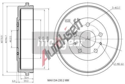 MAXGEAR Brzdov buben MXG 19-3205, 19-3205