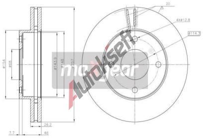 MAXGEAR Brzdov kotou - 257 mm MXG 19-3217, 19-3217