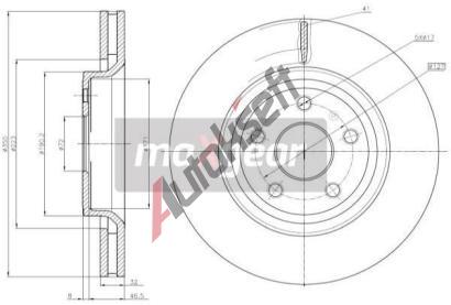MAXGEAR Brzdov kotou - 350 mm MXG 19-3224, 19-3224
