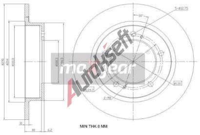 MAXGEAR Brzdov kotou - 290 mm MXG 19-3227, 19-3227
