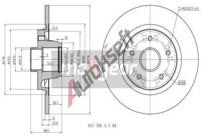 MAXGEAR Brzdov kotou s loiskem - 274 mm MXG 19-3228, 19-3228