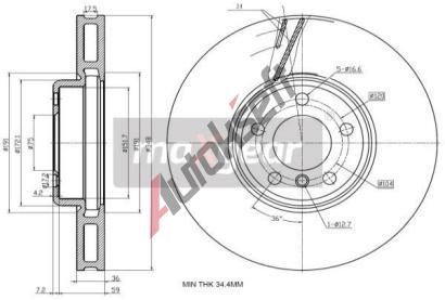 MAXGEAR Brzdov kotou - 348 mm MXG 19-3234, 19-3234
