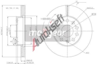 MAXGEAR Brzdov kotou - 276 mm MXG 19-3238, 19-3238