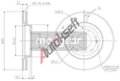 MAXGEAR Brzdov kotou - 280 mm MXG 19-3239, 19-3239