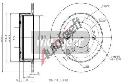 MAXGEAR Brzdov kotou - 262 mm MXG 19-3243, 19-3243