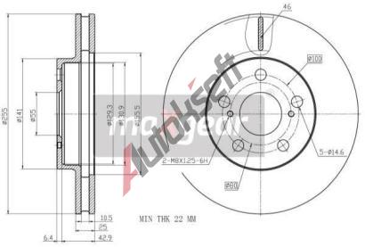 MAXGEAR Brzdov kotou - 255 mm MXG 19-3340, 19-3340