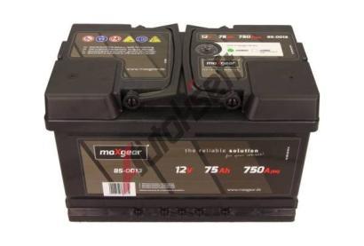 MAXGEAR 75Ah P, s.p. 750A, 12V, 278x175x175 MXG 85-0013, 85-0013