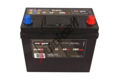 MAXGEAR 45Ah DX, s.p. 380A, 12V, 237x127x225 MXG 85-0019, 85-0019