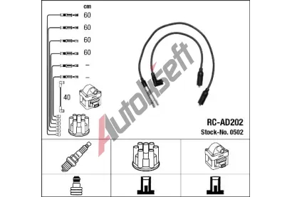 NGK Sada kabel pro zapalovn NG 0502, 0502