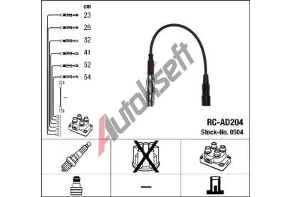 NGK Sada kabel pro zapalovn NG 0504, 0504