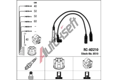 NGK Sada kabel pro zapalovn NG 0510, 0510