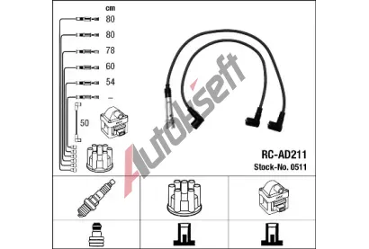 NGK Sada kabel pro zapalovn NG 0511, 0511