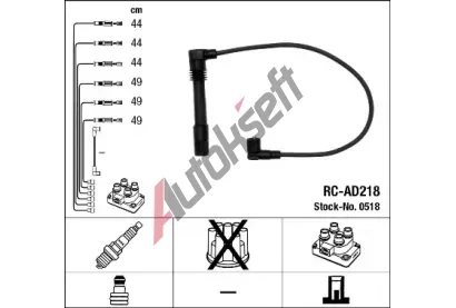 NGK Sada kabel pro zapalovn NG 0518, 0518