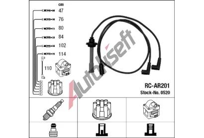NGK Sada kabel pro zapalovn NG 0520, 0520