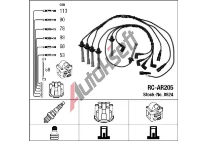 NGK Sada kabel pro zapalovn NG 0524, 0524