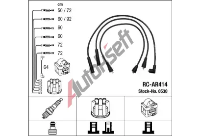 NGK Sada kabel pro zapalovn NG 0538, 0538