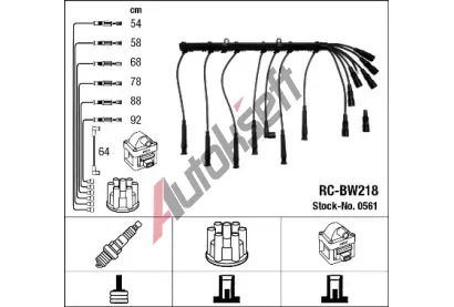 NGK Sada kabel pro zapalovn NG 0561, 0561