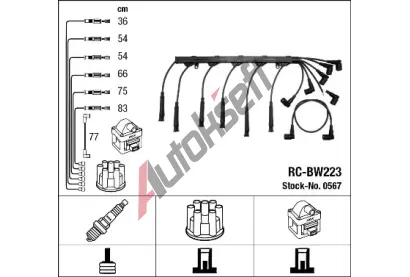 NGK Sada kabel pro zapalovn NG 0567, 0567