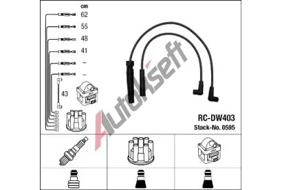 NGK Sada kabel pro zapalovn NG 0595, 0595