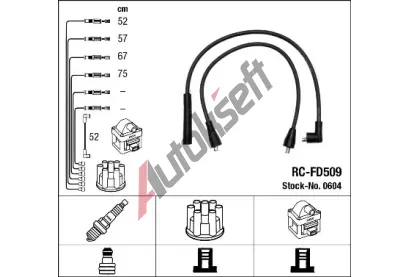 NGK Sada kabel pro zapalovn NG 0604, 0604